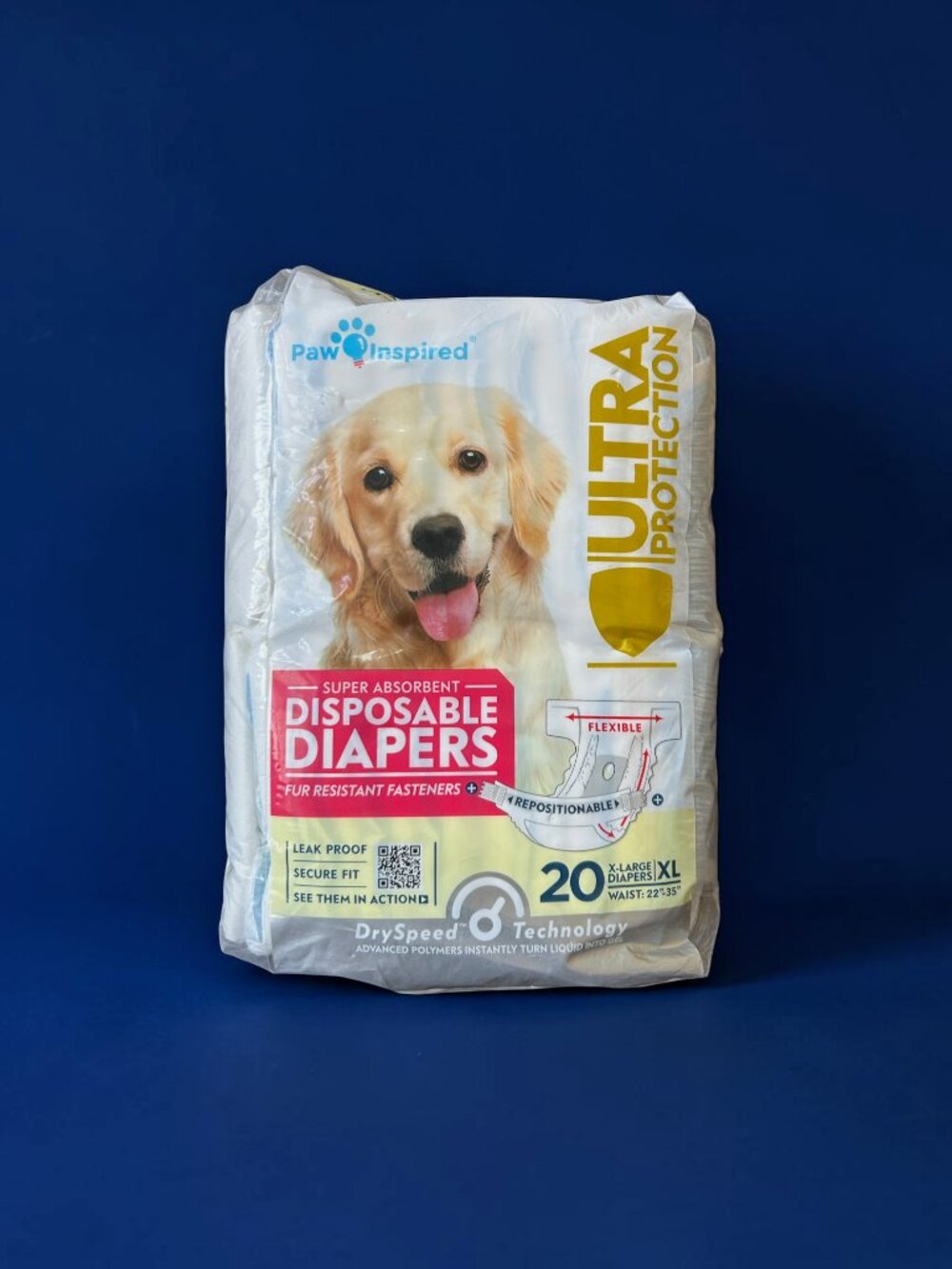 Paw Inspired NIP Dog Super Absorbent Disposable Diapers Size XL- 20ct
